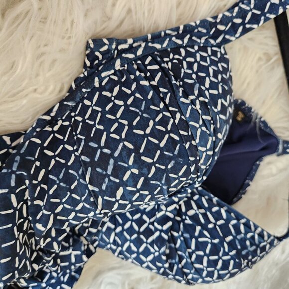 Nip Tuck Nautical Foil Twist Front Tummy Control Women Swimsuit Size 6 - Picture 12 of 14